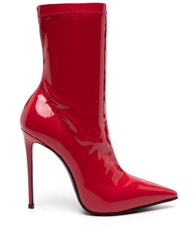Le Silla Eva 120mm Patent Ankle Boots - Red