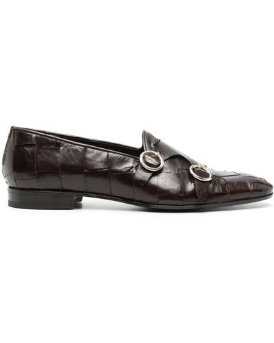 Lidfort Zapatos monk con diseño entretejido - Gris