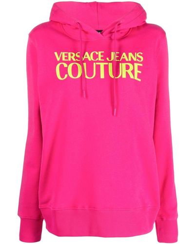 Versace Jeans Couture Sudadera con capucha y logo - Rosa