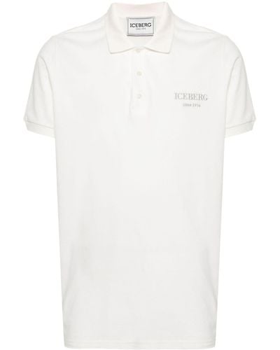 Iceberg Embroidered-logo Cotton Polo Shirt - White