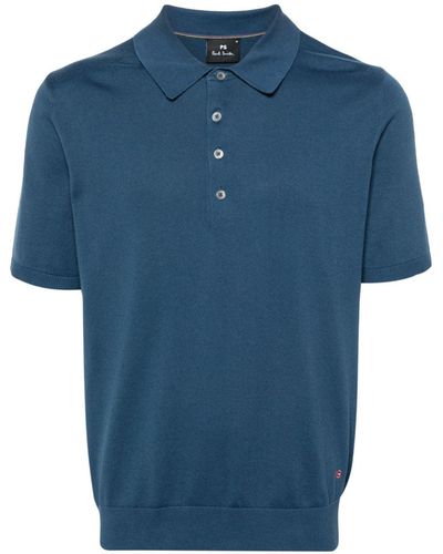 PS by Paul Smith Logo-embroidered Cotton Polo Shirt - Blue