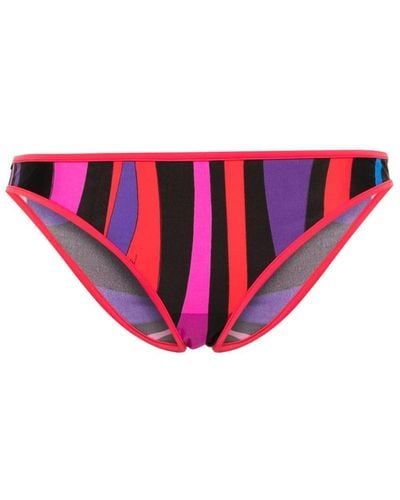 Emilio Pucci Marmo-print Bikini Bottom - Pink