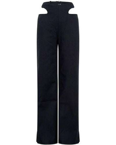 Dion Lee Y-front Buckle Straight Pants - Blue