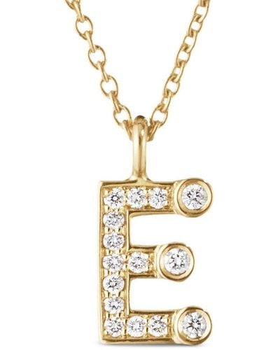 Sophie Bille Brahe 18kt Yellow Gold Petite E Pendant Necklace - Metallic