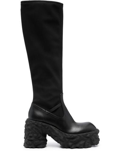 Premiata 90mm Leather Boots - Black