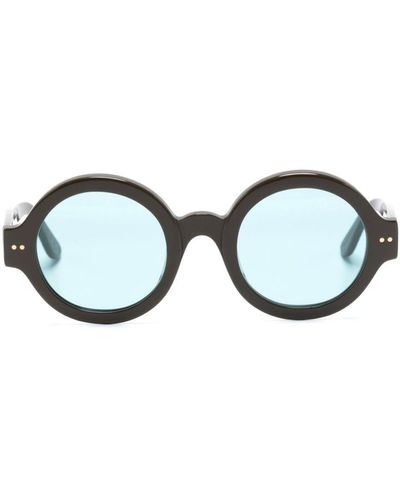 Retrosuperfuture Sonnenbrille mit rundem Gestell - Blau