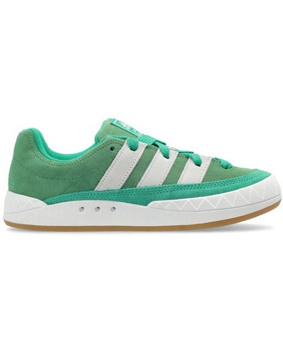 adidas Adimatic Leather Lace-up Trainers - Green