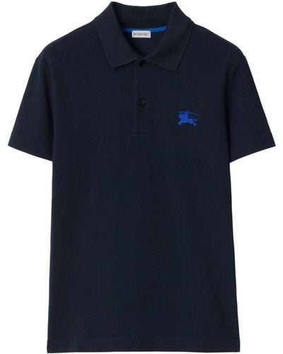 Burberry Ekd Cotton Polo Shirt - Blue