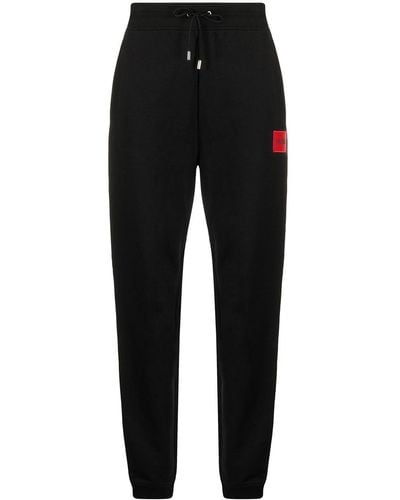 HUGO Pantalones joggers con parche del logo - Negro