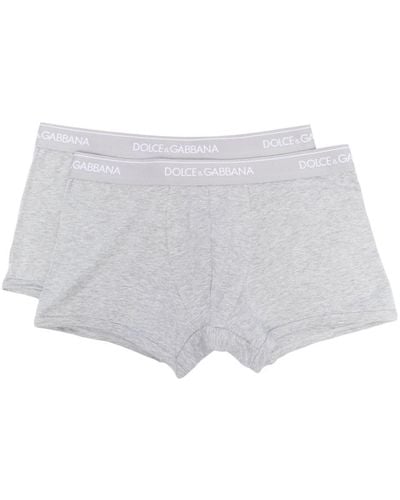 Dolce & Gabbana Set Of 2 Boxers With Logo Band - White