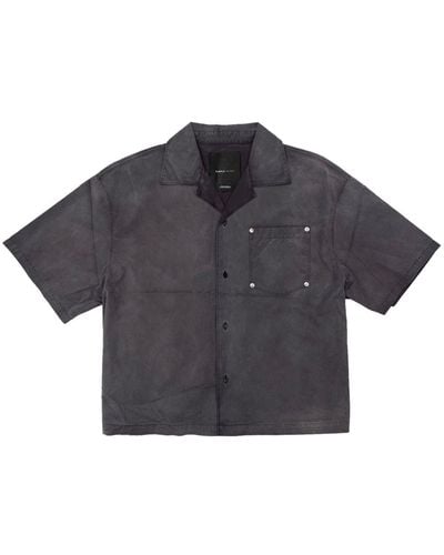 Purple Brand Short-sleeve Cotton Shirt - Gray