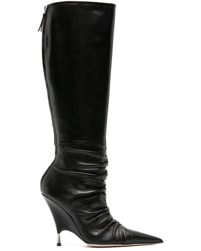 Blumarine 105mm Leather Boots - Black