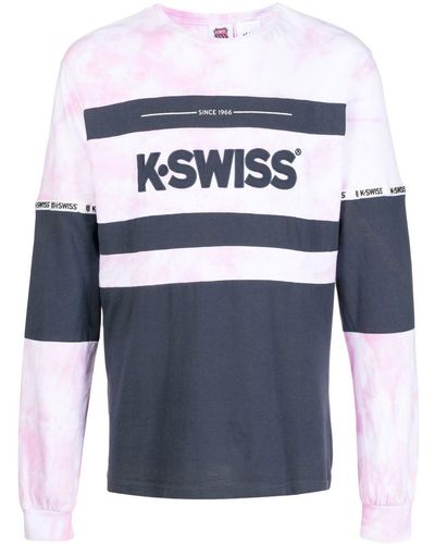 Stain Shade K-Swiss Langarmshirt mit Batikmuster - Pink