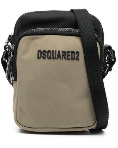 DSquared² Bolso de hombro con placa del logo - Negro