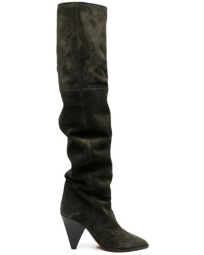 Isabel Marant Lage Thigh-high Boots - Green