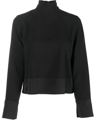 Emporio Armani Top con cuello alto - Negro