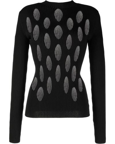 Dion Lee Cut Out-detail Knitted Top - Black