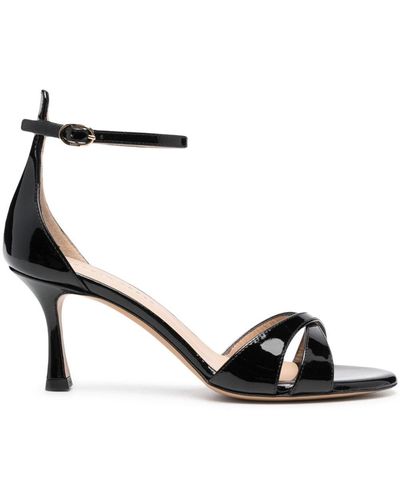 Roberto Festa Patent-leather Open-toe Sandals - Black