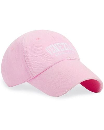 Balenciaga Baseballkappe mit "Venezia"-Stickerei - Pink