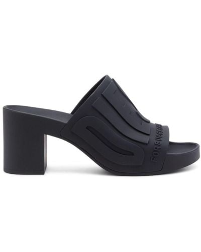 DIESEL Sa-pamela H Logo-embossed Sandals - Black