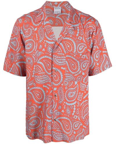 Marcelo Burlon Overhemd Met Paisley-print - Rood