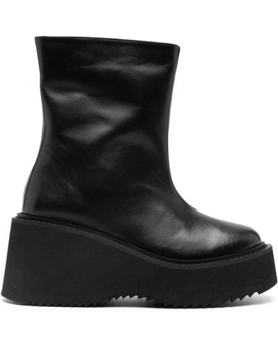Nicole Saldaña Beatriz 80mm Leather Ankle Boots - Black