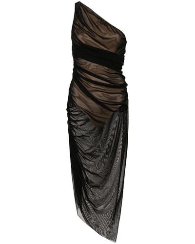 Norma Kamali Diana One-shoulder Midi Dress - Women's - Nylon/spandex/elastane - Black