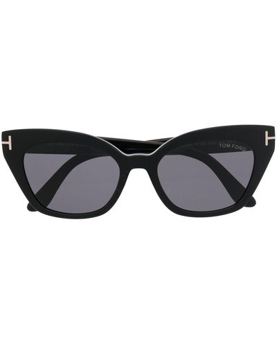 Tom Ford Sonnenbrille mit Cat-Eye-Gestell - Schwarz
