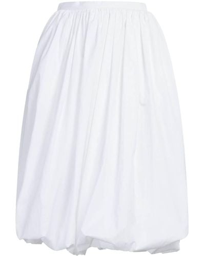 Marni Puffball-hem Cotton Midi Skirt - White