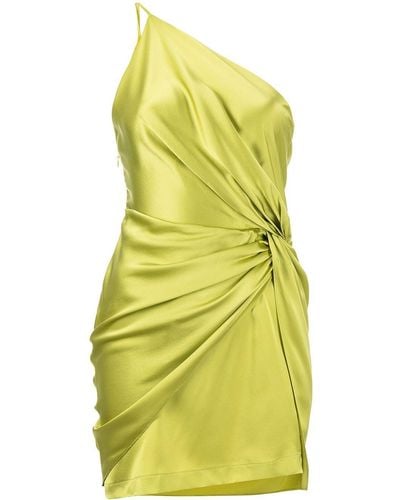 Michelle Mason Knot-detail Mini Dress - Green