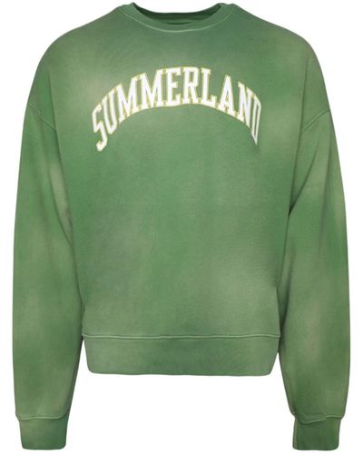 NAHMIAS Summerland Collegiate Cotton Sweatshirt - Green