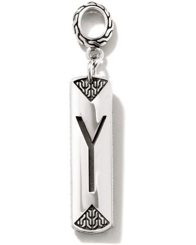 John Hardy Initial Y Sterling Silver Pendant - White
