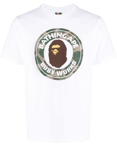 A Bathing Ape Woodland Camo Tシャツ - ホワイト