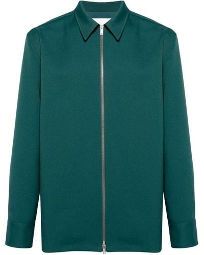 Jil Sander Yoke Zip-up Shirt Jacket - Green