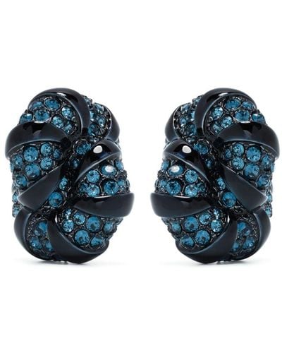 Lanvin Melodie Rhinestone-embellished Earrings - Blue