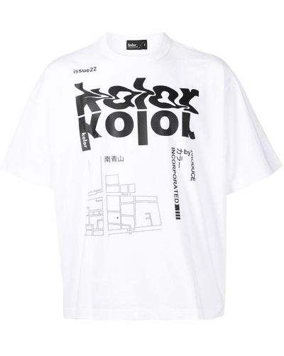 Kolor T-shirt à logo imprimé - Blanc