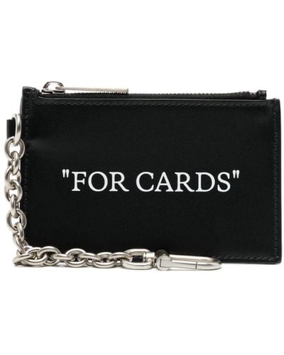 Off-White c/o Virgil Abloh Bookish Quote Keychain Card Holder - Black