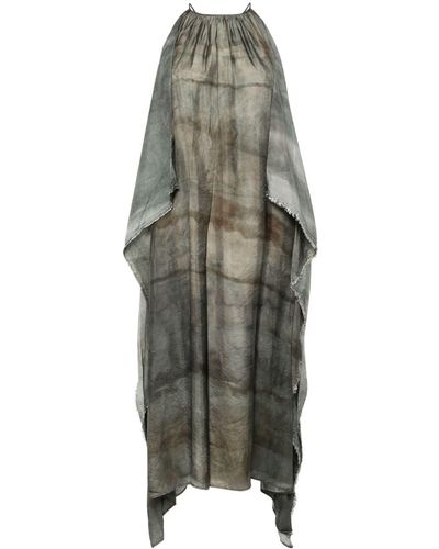 Uma Wang Ade Maxi-jurk Met Abstracte Print - Groen
