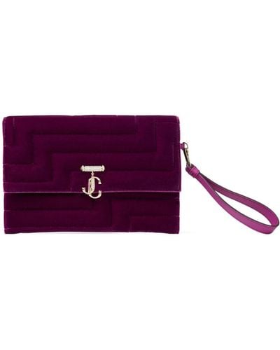 Jimmy Choo Jc Square Envelope Clutch Bag - Purple