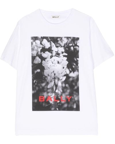 Bally T-Shirt mit Foto-Print - Weiß