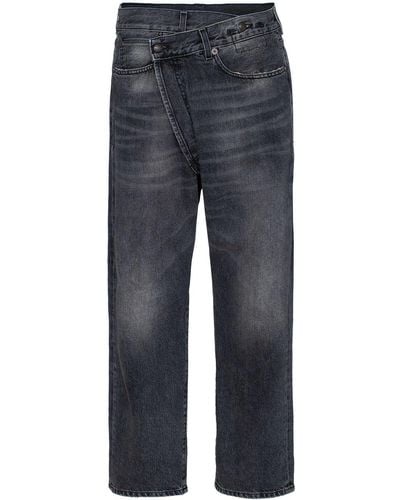 R13 Leyton crossover-front jeans - Azul