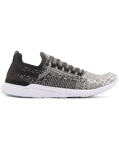 Athletic Propulsion Labs Mélange-effect Lace-up Sneakers - Grey