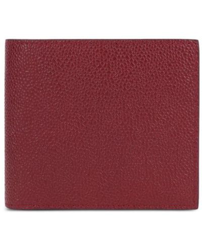 Thom Browne Pebbled-texture Leather Card Holder - Purple