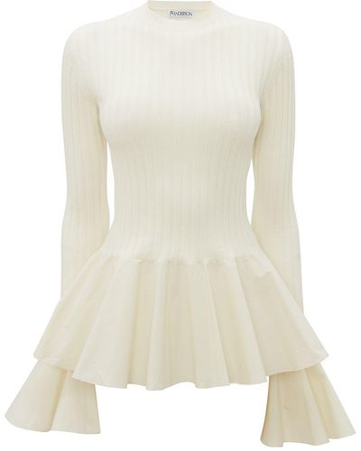 JW Anderson Top a coste - Bianco