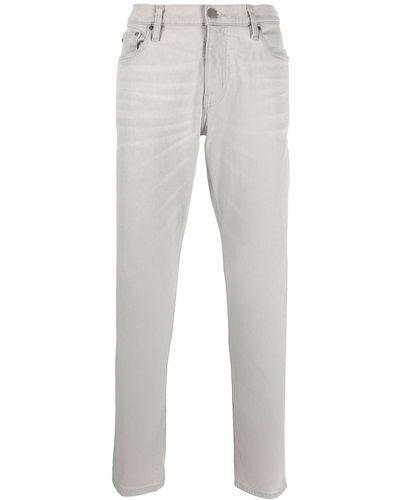 Michael Kors Logo-patch Slim-cut Jeans - Gray
