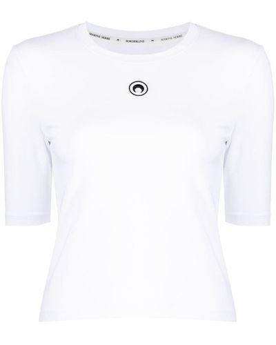 Marine Serre T-shirt Crescent Moon - Bianco