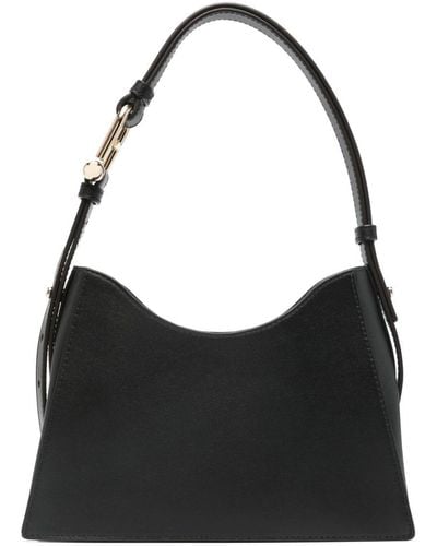 Furla Mini Nuvola Leather Shoulder Bag - Black