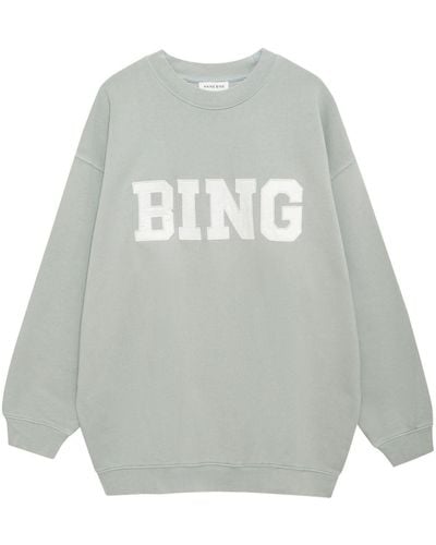 Anine Bing Sweatshirt mit Logo-Patch - Grau