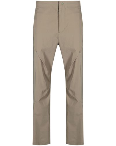 Post Archive Faction PAF Mid-rise Cotton-blend Trousers - Natural