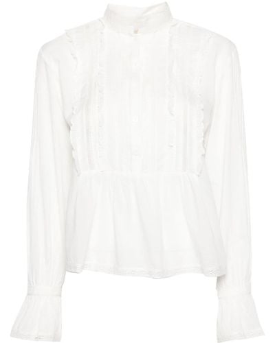 Zadig & Voltaire Ruffle-detail Cotton Shirt - White